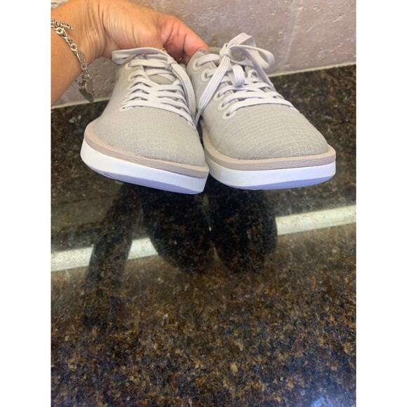 Allbirds Wool Piper Woven Sneaker Pewter Grey Blizzard Sole Size 7 EUC - Picture 5 of 11